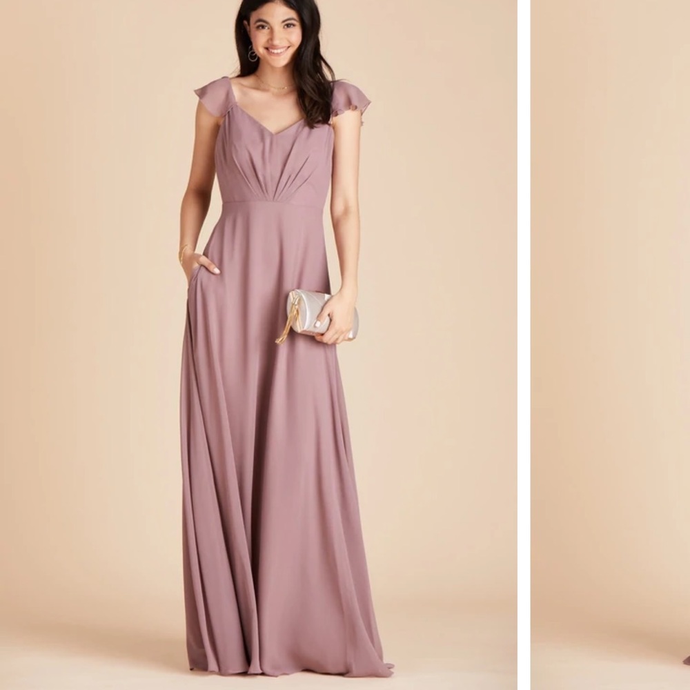 NWT - Kae chiffon dress: dark mauve